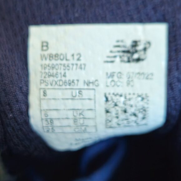 New Balance Women's Fresh Foam x 880v12 Night Air Libra Blue Size 8 B W880L12 - Picture 9 of 9